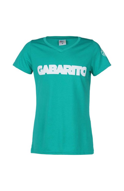 Camiseta Gabarito Baby Look Termocolante Fund II e Médio Turquesa